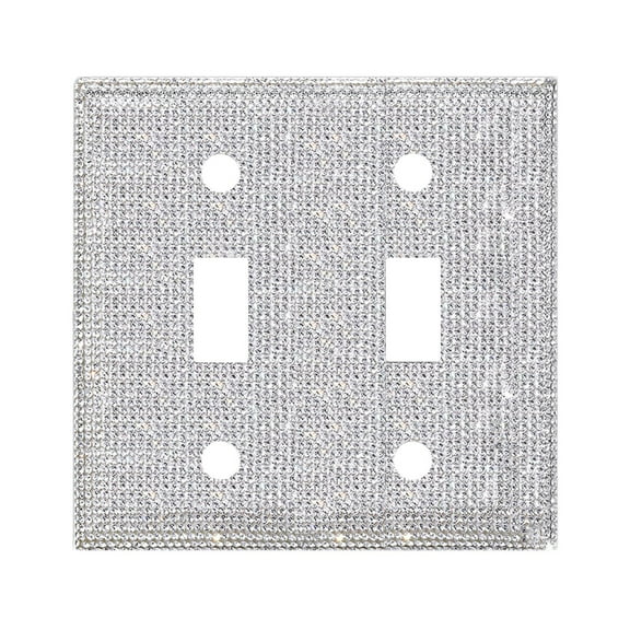 Shiny Silver Rhinestones Wall Plates Light Switch Cover Plate Decorative Wall Plate Single Toggle,US Standard Diamond Switch Socket AL-K002