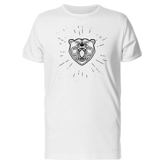 Shiny Sketch Of A Bear Head Tee Men's -Image by Shutterstock