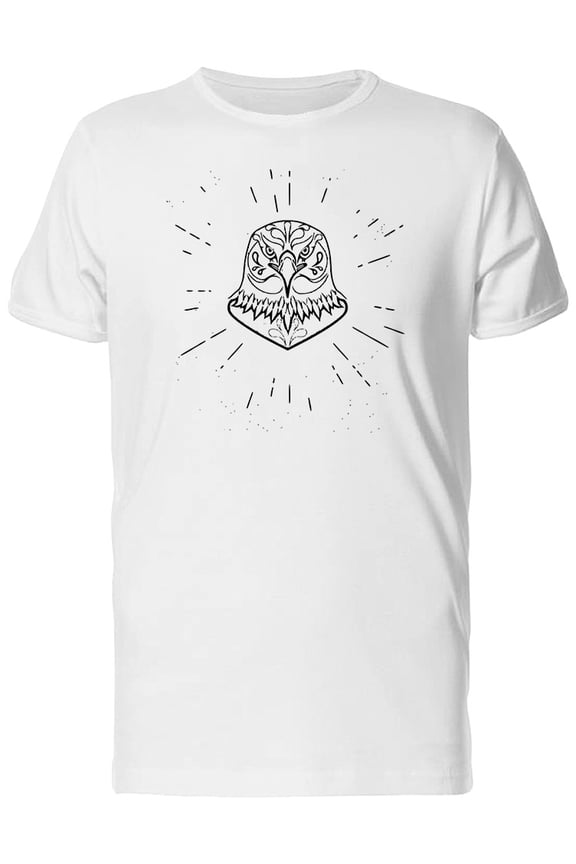 Shiny Sketch Of An Eagle Head T-Shirt Men -Image by Shutterstock, Male Small