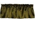 thumbnail image 1 of Shiny Smooth Satin Window Valance 58" Wide Olive, 1 of 2