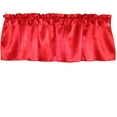 thumbnail image 1 of Shiny Smooth Satin Window Valance 58" Wide Red, 1 of 4