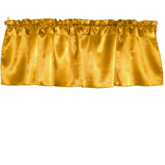Shiny Smooth Satin Window Valance 58" Wide Yellow