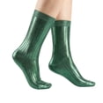thumbnail image 1 of Shiny Socks for Women Men Metallic Ribbed Laminated Socks Elegant Metallic Socks Shimmer Socks Glitter Sock Uxury Socks Statement Socks Elasticity Anti Slip Soft Socks One Size Summer Sales Under $2, 1 of 5