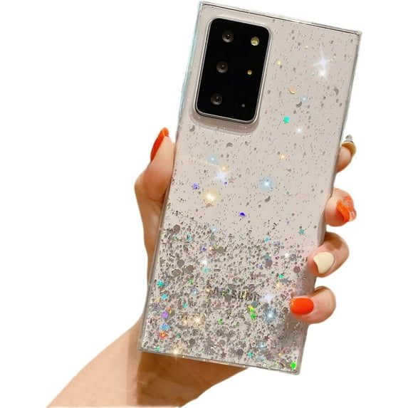 Shiny Soft TPU Phone Case for Samsung Galaxy S20 S10 Ultra Plus FE E Lite 4G 5G Slim and Light Popular Bling Glitter Smooth Back Cover(Clear,S20 Plus)