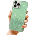thumbnail image 1 of Shiny Soft TPU Phone Case for iPhone X XR XS Max 8 7 6 S Plus Slim and Light Popular Bling Glitter Smooth Back Cover(Green,X/XS), 1 of 8