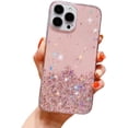 thumbnail image 1 of Shiny Soft TPU Phone Case for iPhone X XR XS Max 8 7 6 S Plus Slim and Light Popular Bling Glitter Smooth Back Cover(Pink,X/XS), 1 of 8
