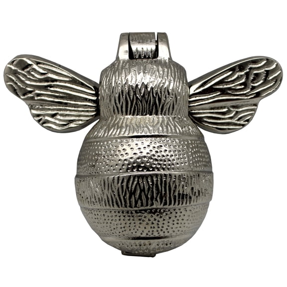 Shiny Solid Silver Bumblebee Door Knocker for Front Door