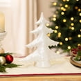 thumbnail image 1 of Shiny Speckled Christmas Tree Tabletop Decoration - 10" - White, 1 of 7