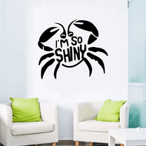 I'm So Shiny - Tamatoa Quote Moana Crab Villain Disney Movie Quote Vinyl Wall Art Sticker Wall Decal Home Kids Room Study Room Boys Girls Room Wall Décoration Design Wall Décor Decal Size (18x20 inch)