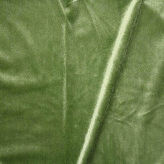 Shiny Velvet Fabric, 72 Inch. in Width, Ideal Material for Home Decor, Apple Green / Cut by the Yard