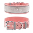 thumbnail image 1 of Shiny Velvet Leather Rhinestone Large Dog Collar Durable Adjustable Reflective Pet Collar, 1 of 5