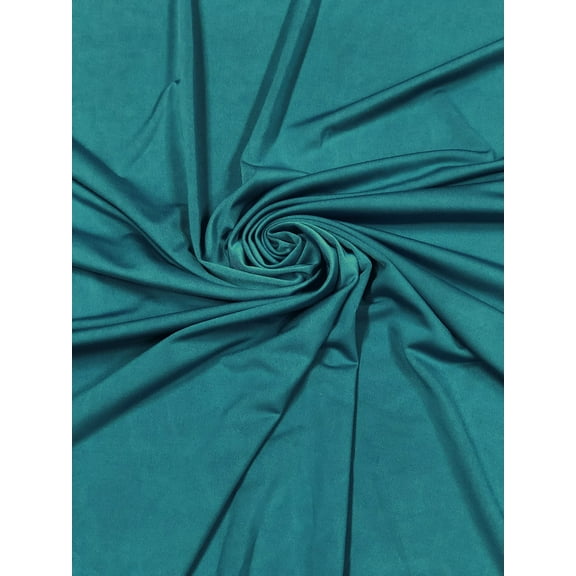 Shiny Venezia 2 Way Stretch Polyester Spandex light Weight Fabric (Teal)