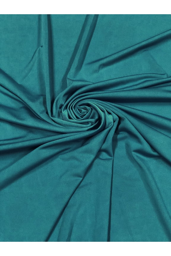 Shiny Venezia 2 Way Stretch Polyester Spandex light Weight Fabric (Teal)