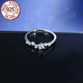 thumbnail image 1 of Shiny White CZ Round Star Engagement Band Ring Solid 925 Sterling Silver Jewelry, 1 of 7