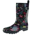 thumbnail image 1 of Shiny floral Printed Jelly Mid Calf Women Rain Boot, 1 of 2
