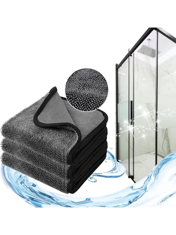 ShinyWipes Shower Cleaning Cloths, Shinys Bath Drying Towel,Reusable Absorbent Cubicles Cloth for Bathroom XL3PCS