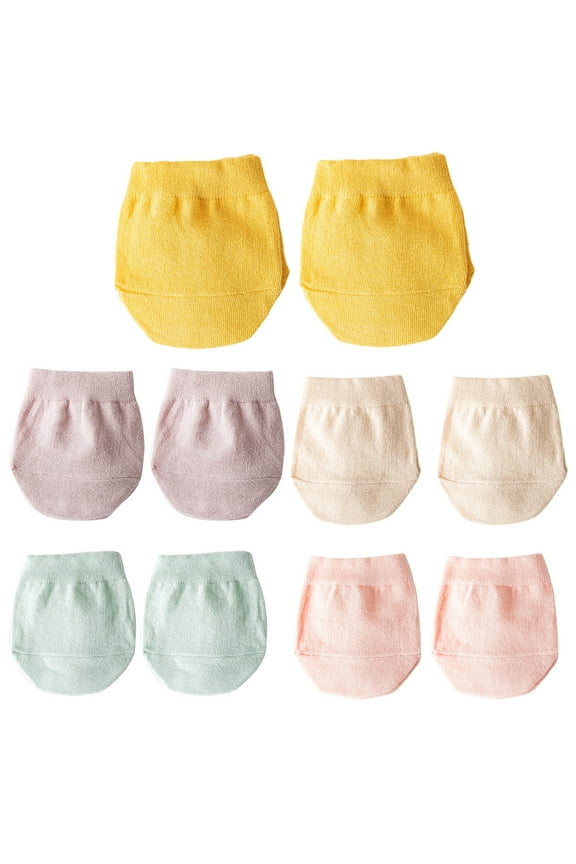 5 Pairs Women Toe Topper Liner Half Socks Seamless Non-Skid Heels Forefoot Cover