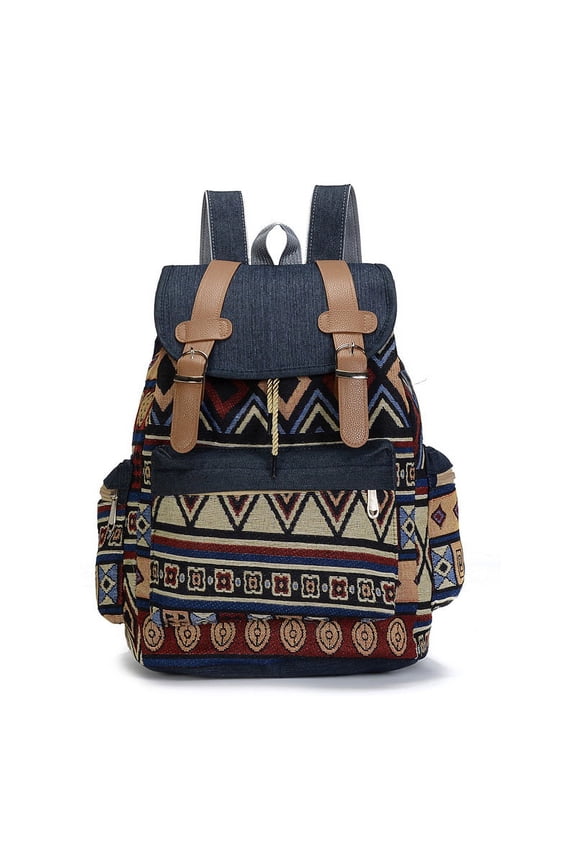 Women Canvas Vintinge Backpack Ethnic Backpack Bohemian Backpack Schoolbag