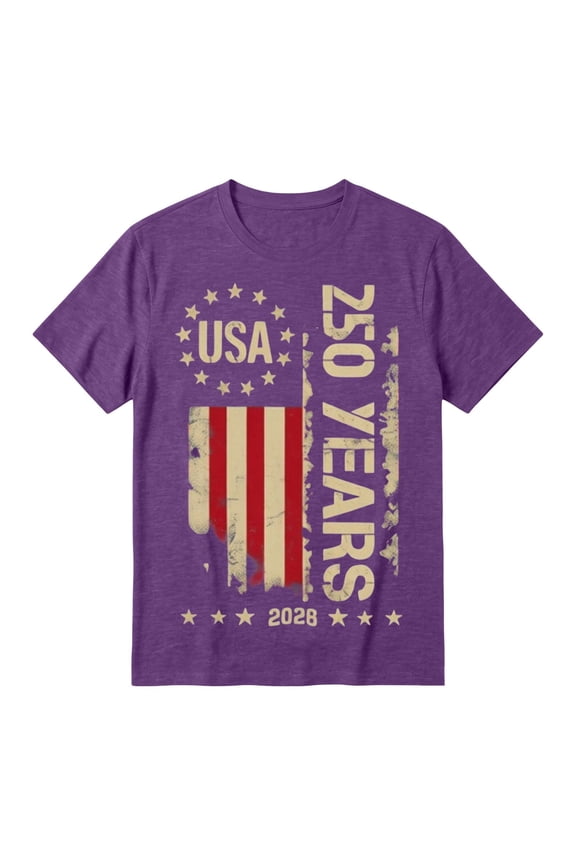 Boys Independence Day T Shirt USA 250Th Anniversary Short Sleeve Tee, Sizes 1-13
