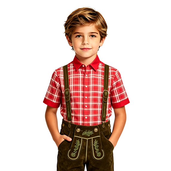 Shinyii Boys Plaid Short Sleeve Shirt Summer Casual Button Down Shirt for Kids, Sizes 4-14