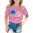 thumbnail image 1 of Shinyii Girls 4Th of July T-Shirt Casual Short Sleeve T Shirt Graphic Tee Top, Sizes 1-13, 1 of 3