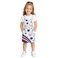 thumbnail image 1 of Shinyii Girls Independence Day Jumper Dresses Patriotic Denim Pinafore Dress, Sizes 4-13, 1 of 3