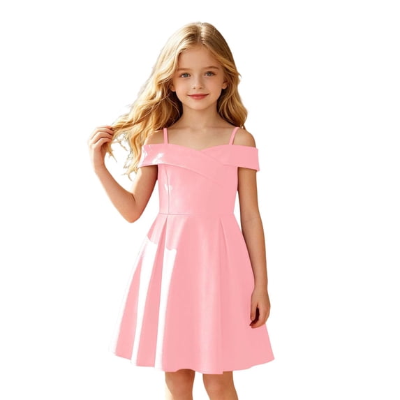 Shinyii Girls Off Shoulder Party Dress Summer Birthday Princess Pageant Dress, Sizes 6-14