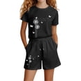 thumbnail image 1 of Shinyii Girls Summer Outfits Dandelion Print Short Sleeve T-Shirt Shorts Set, Sizes 3-14, 1 of 3