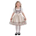 Shinyii Little Girls Outfits Ruffle Puff Sleeve Square Neck Dress Apron ...