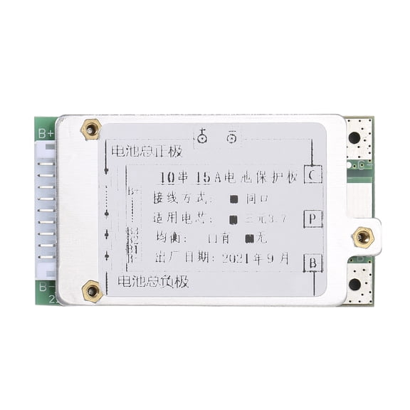 Shinysix 10S 15A Protection Board for E-Bike Electric, Li-ion Battery BMS/PCB/PCM with Balance Function