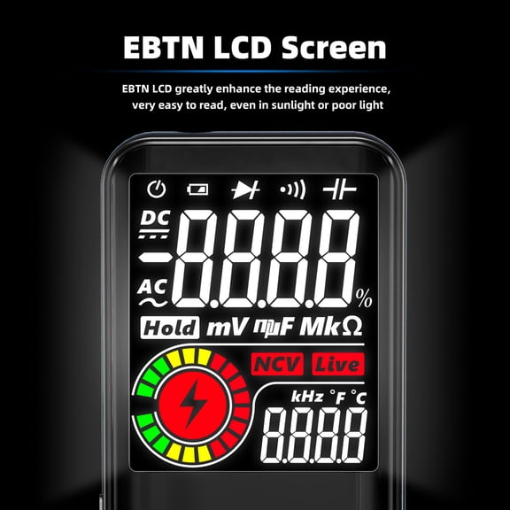 Shinysix BSIDE S10 Intelligent Multimeter Digital LCD Voltmeter Test Resistance Capacitance Frequency Diode Continuity NCV Live Line