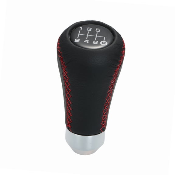 Shinysix Car Gear Shift Knob,Car Manual  Stitch 6 Speed 6 Speed Universal Knob Shifter Leather Shifter Leather Red  Knob Shifter Car Manual Leather Red Stitch Manual  Knob Knob