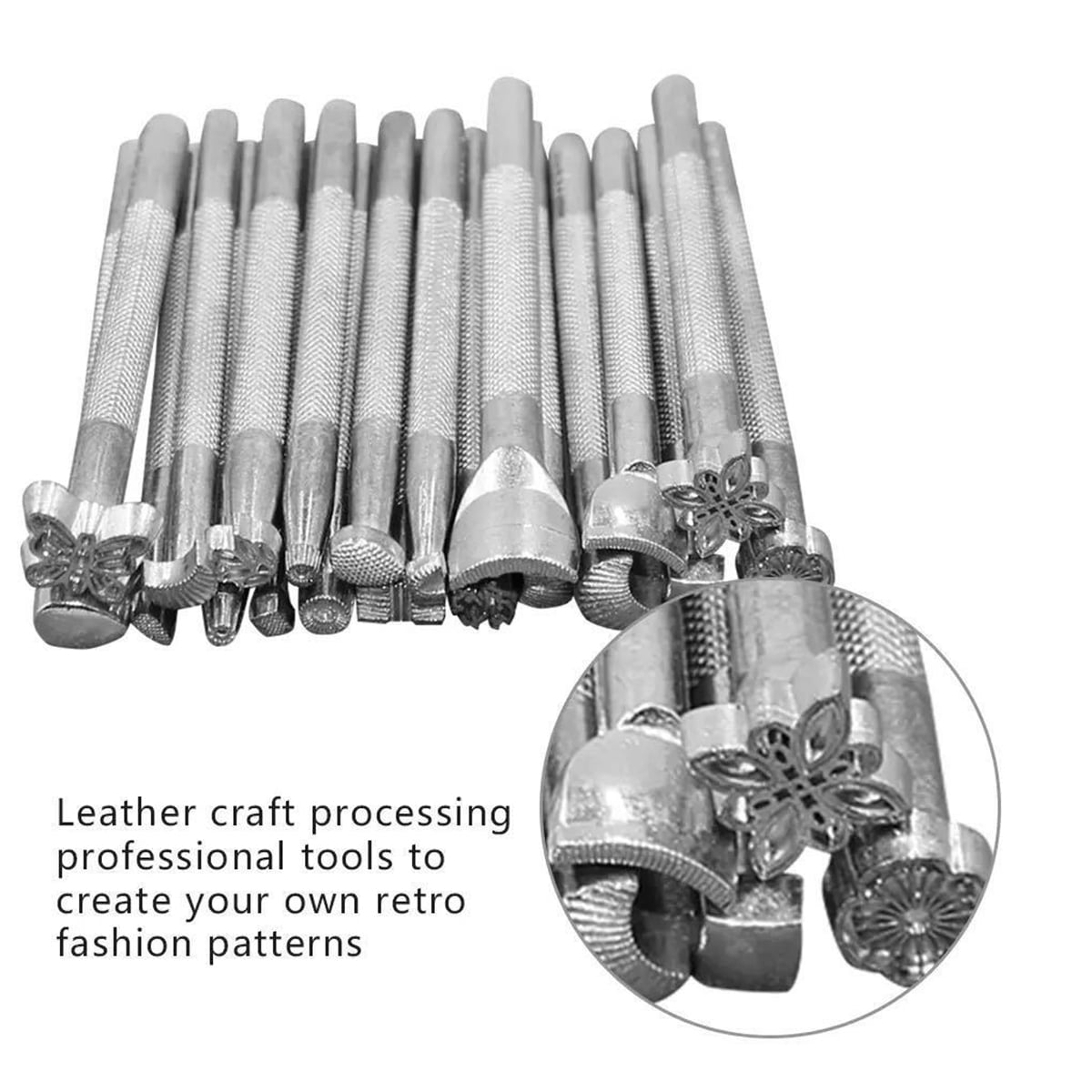 Shinysix Craft Leather Tool Set for Sewing Stiching Carving-59PCS DIY Hand Working Kit