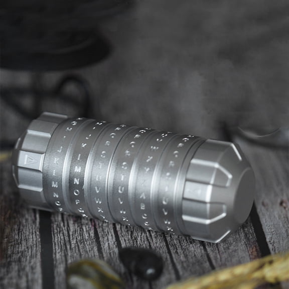 Shinysix Cryptex Lock-Delicate Silver Code Lock for Romantic Valentine's Day Gifts