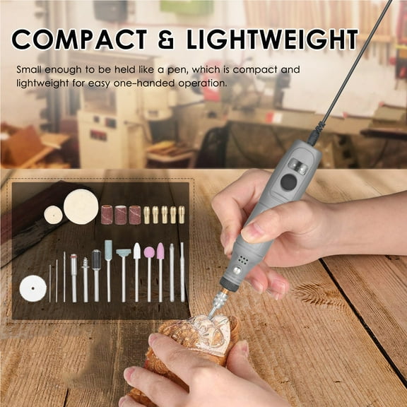 Shinysix Electric Grinder with 24 Attachments for Crafting Projects and DIY Creations