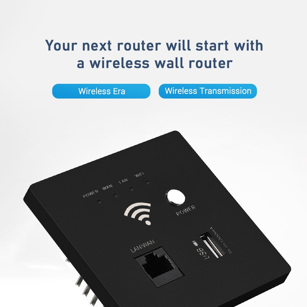 Access Point Usb Shinysix In-Wall Wireless WiFi Router 300M AP Access Point USB-Charging ...