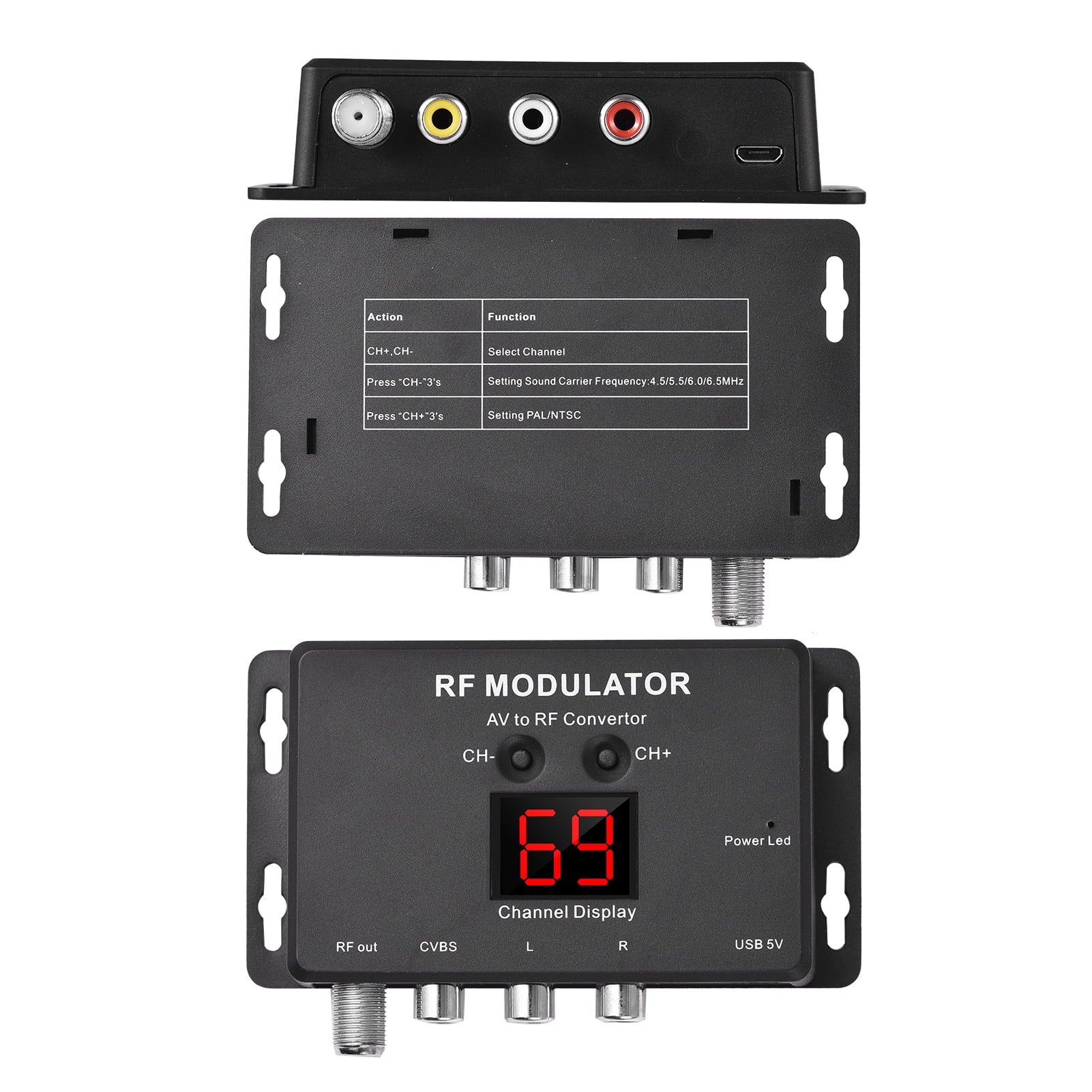 Shinysix M60 RF Modulator AV to RF Converter, Modulator for Clear and