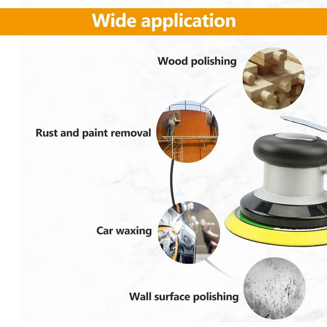 Shinysix Pneumatic Sander, 5'' Air Palm Orbital Sander for Efficient Sanding