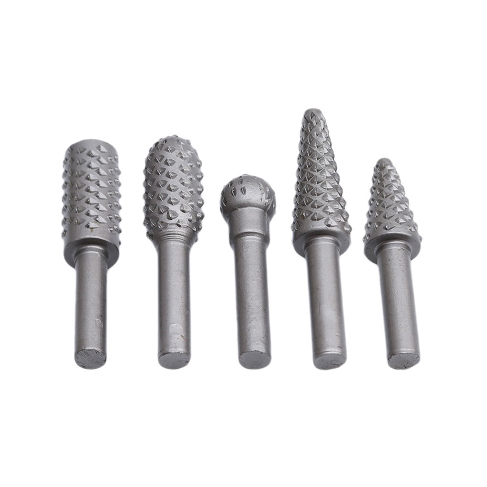 Shinysix Rasp,Rotary Burr 5 PCS Rotary Embossed Head Carpenter Drill