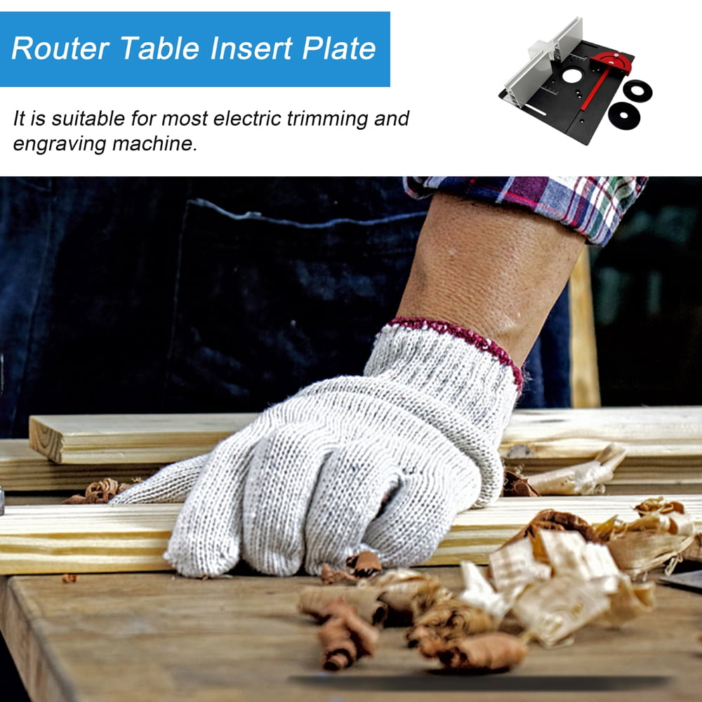 Shinysix Router Table Insert Plate, Aluminum Alloy Wood Milling Flip Board, Woodworking Benches Auxiliary Tool