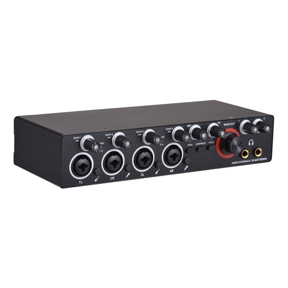 Shinysix Sound card,4-out Usb Sound Free Audio 4-in 48v Professional 24 Bit/192khz 48v Professional Of Live Driver Free Audio 4 Channels Sound With Driver Free Audio 4-in 4-out Sound Sound