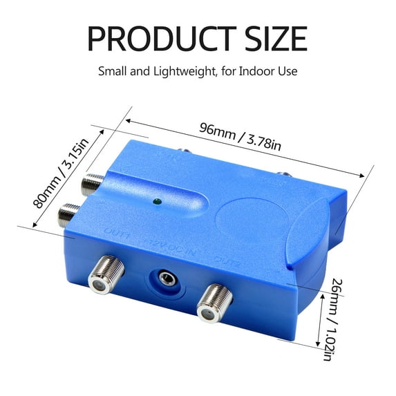 Shinysix TV Amplifier 2 Inputs Signal Booster 4 Outputs Indoor Use