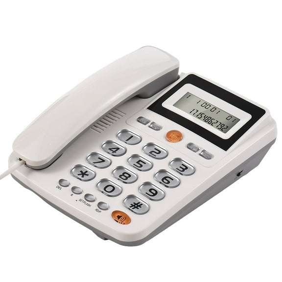 Shinysix Telephone sets,Dual The Switch LCD Display Free Landline Button Seniors Office Bank Call Switch Office Bank Functions Dual The Seniors LCD Display The Switch Office Free Functions Dual
