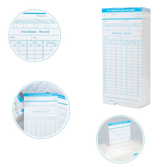 Shinysix Time Card,Time Clock 18 * Employee Time 2-sided 18 Employee Attendance Time 90pcs/ Time 2-sided Leeofty Koeb