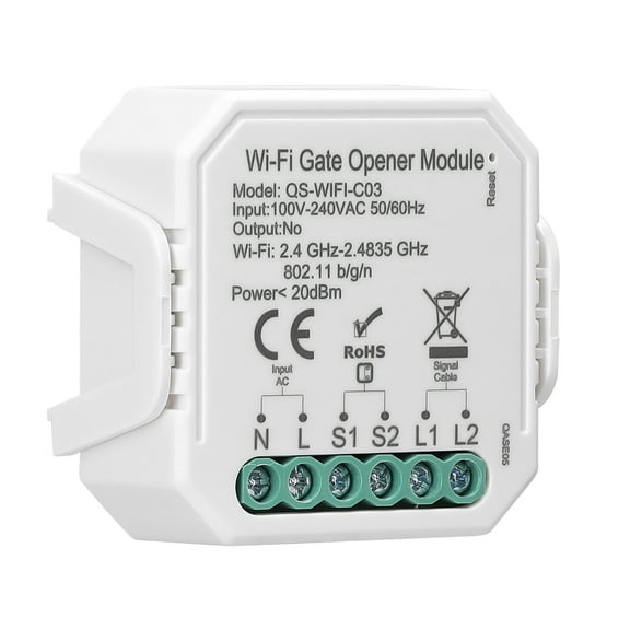 Shinysix WiFi Garage Door Opener Controller Mobilephone Remotely Control Home Voice Compatible