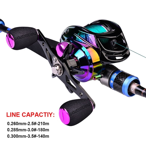 Shinysix Y24130 9+1BB Ambidextrous Hand Bait Cast Fishing Reel 7.2:1 ...
