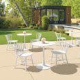 thumbnail image 1 of Shio Dining Chair White Dining Chair, Modern Style, Weather resistant powder coated aluminum frame, Aluminum, Outdoor Dining, 1 of 11
