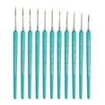 thumbnail image 1 of Shiogb 11 Pcs Miniature Detail Paint Brush Set with Natural Wood Handle, Mini Small Painting Brushes for Art Crafts Acrylic Watercolor Oil Model, Sky Blue, 1 of 9