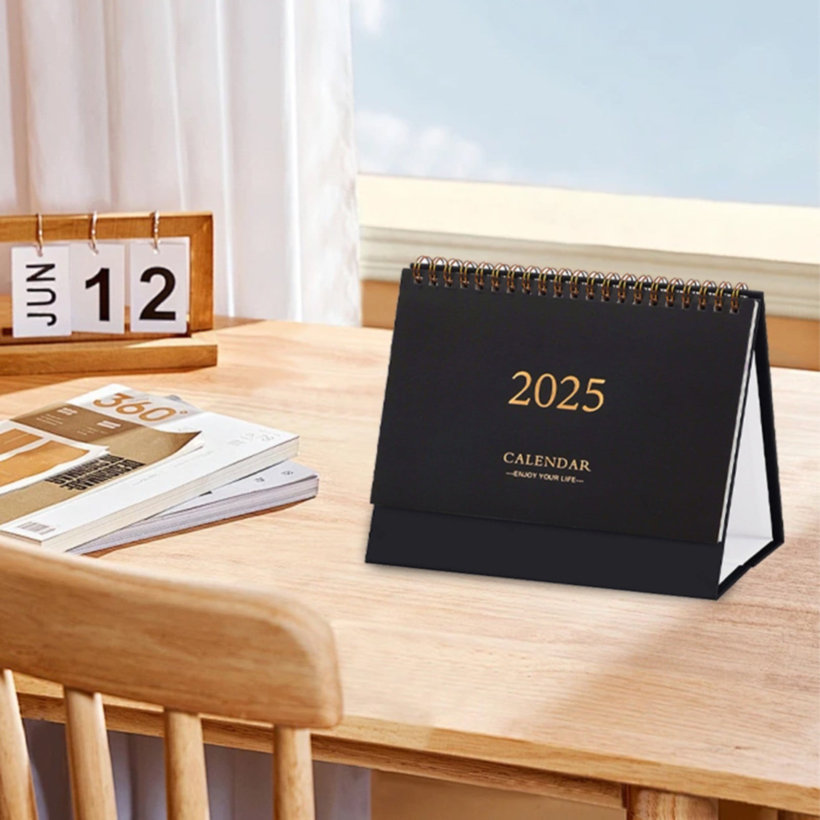 shiogb-2025-simple-desk-calendar-black-2025-desktop-calendar-stand-up-desktop-year-calendar-table-paper-calendar-daily-scheduler-monthly-pages-easel-calendar-home-calendar-walmart-com