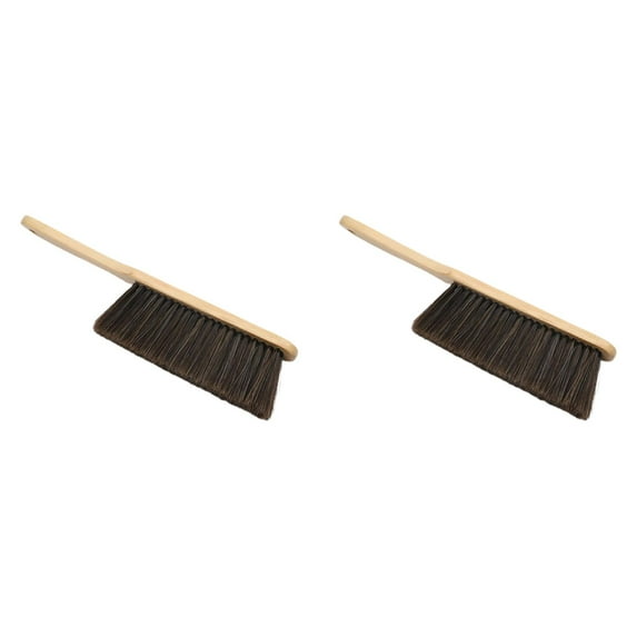Shiogb 2Pc Hand Brush Hand Sweep Dust Brush Soft Brush With Wooden Handle Cleaning Brush Suitable for Beds Sofas Furniture Clothes And Whisks Car Holes the Handle A*2, Hot Sale!